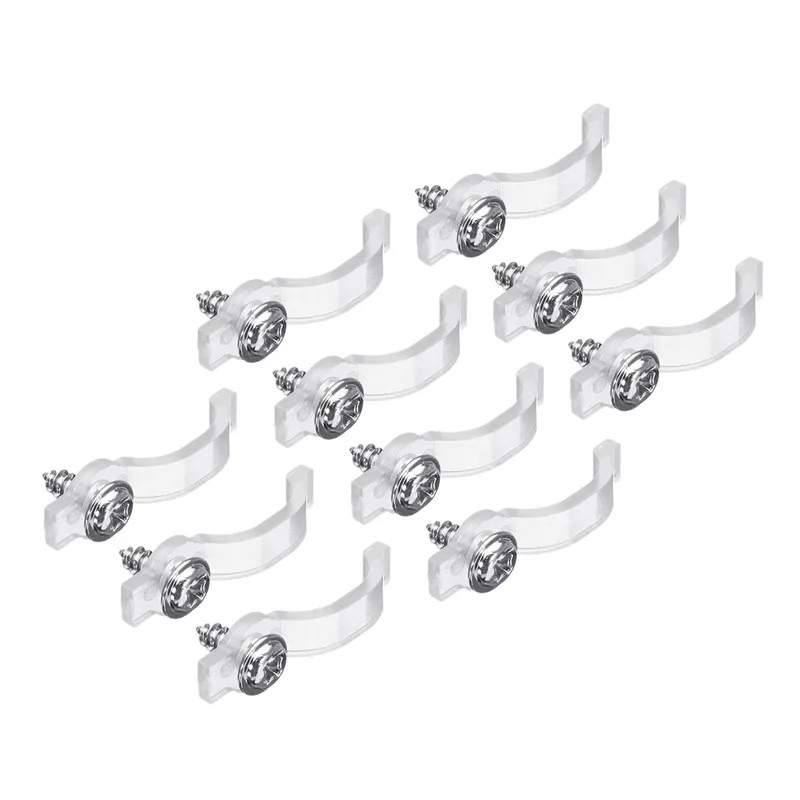 50Pcs 10mm LED Strip Fixing Clip Tape Light Mounting Brackets For 5054/5050/5630 Strip+Screw Lamp Bases | Освещение