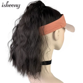 

High Ponytail Hair Extensions Adjustable Women Baseball Hats Wavy Synthetic Hair Female Baseball Cap Hatear
