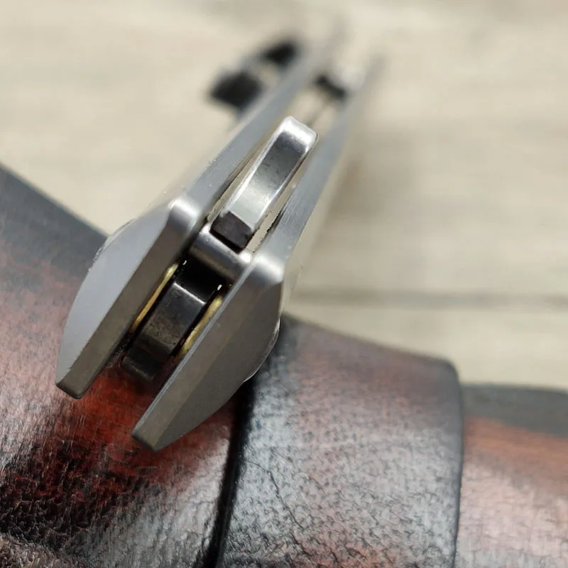 M390 Высококачественная ручка из порошковой стали, шариковый подшипник для кемпинга, для повседневного использования, маленький складной нож с подарочной коробкой, кожаный чехол