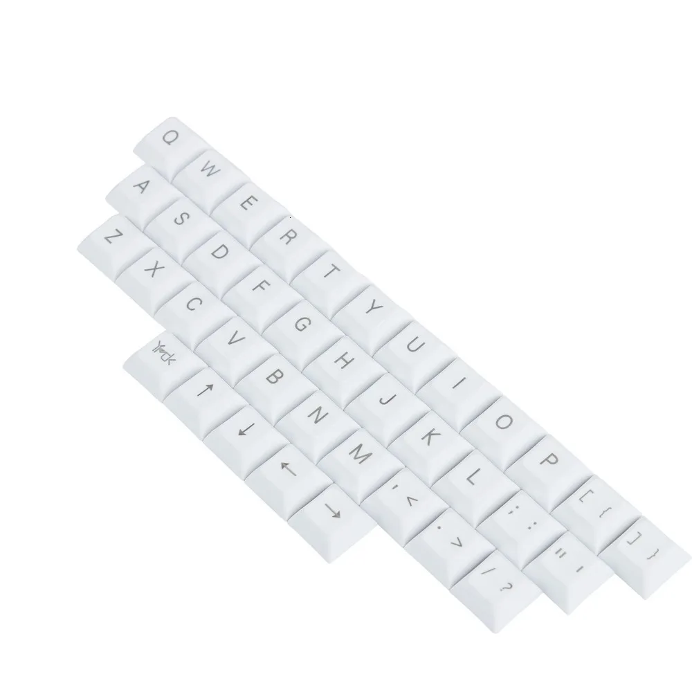 38keys/set 1U DSA profile key caps for MX Switch mechanical keyboard 1.4mm PBT laser engraving