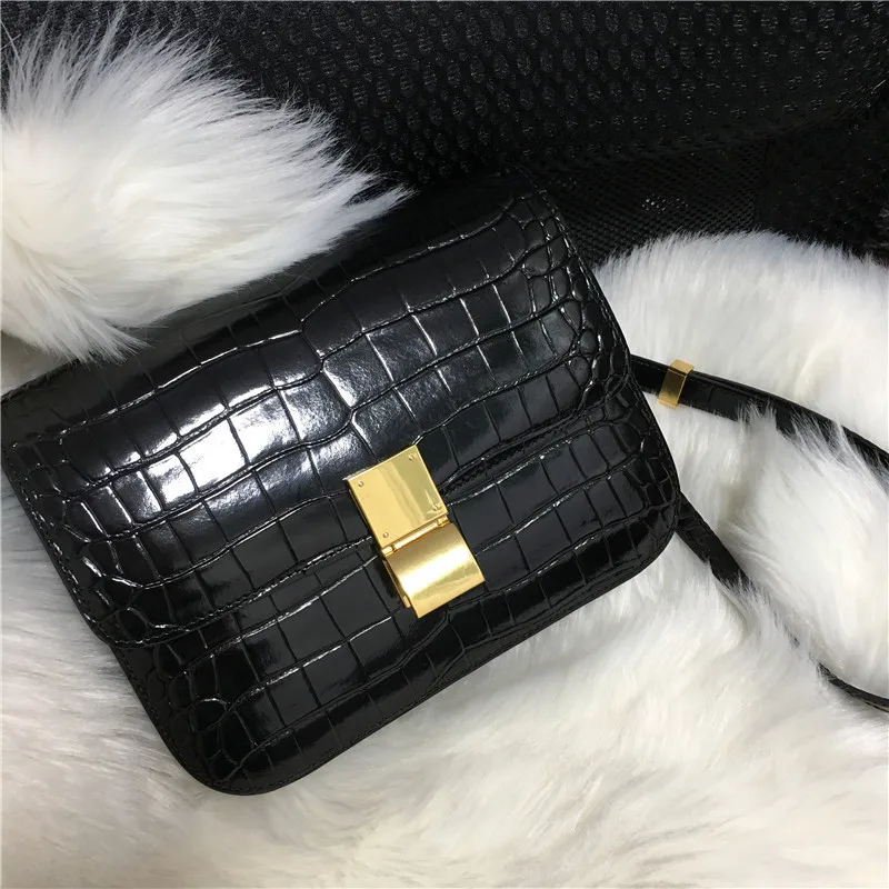 

High Quality Luxury Crocodile Pattern Handbags Women Bags Designer Genuine Leather Shoulder Bags Female Crossbody Bags