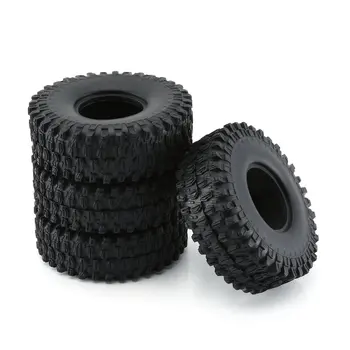 

4PCS 120MM 1.9inch RC Car Rubber Rocks Tyres Wheel Tires for 1:10 RC Rock Crawler Axial SCX10 Replacement Model Accessory