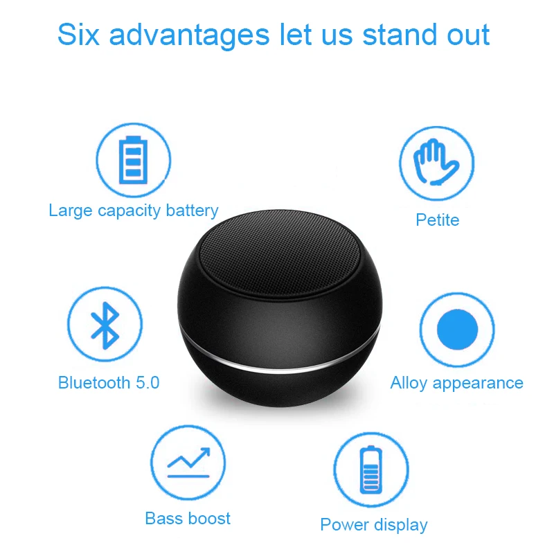 Bkscy Мини Bluetooth динамик Портативный водонепроницаемые беспроводные динамики mp3 стерео аудио музыкальный плеер