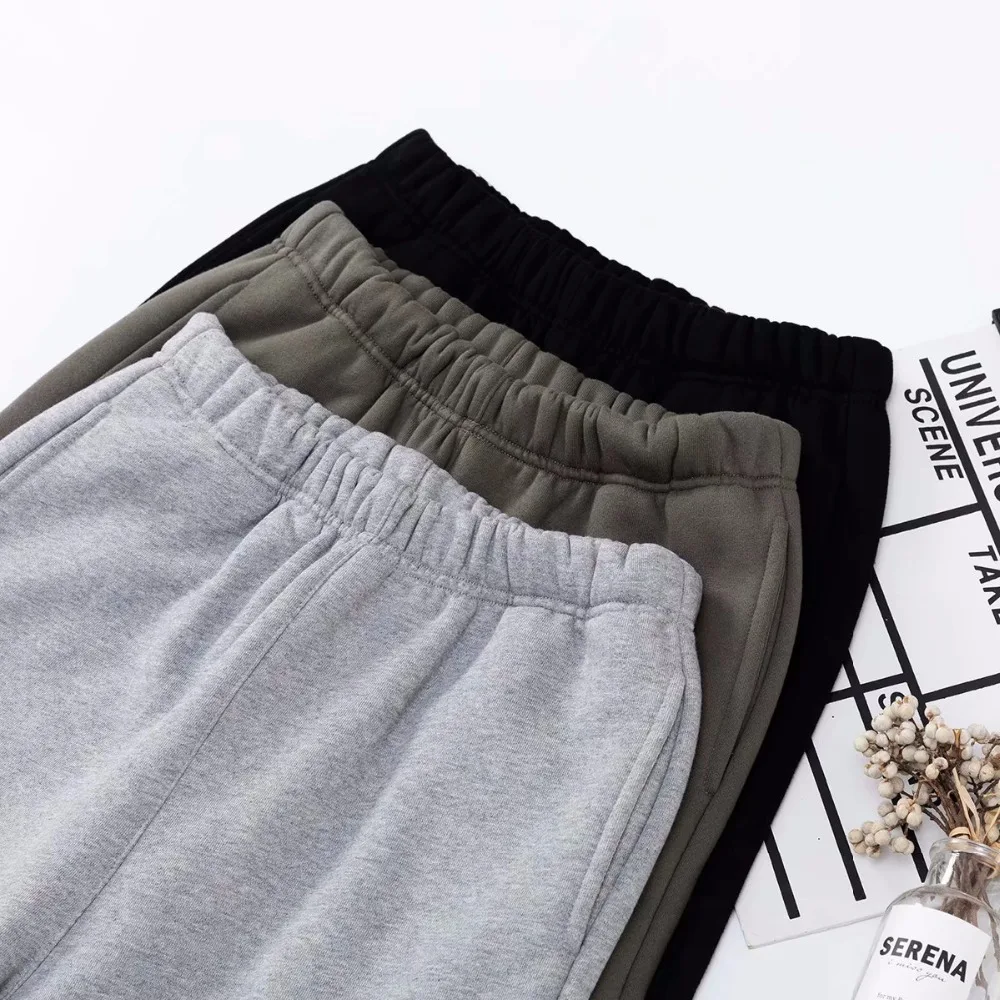 Bazaleas серые карманы pantalones mujer уличная флисовая подкладка Брюки эластичный пояс Классные брюки для женщин