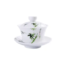 Ручная роспись, синий и белый фарфор, gaiwan, чайная посуда, китайский цвет, чайная чаша, чашка с крышкой, чашка, блюдце Ручная роспись, синий и белый фарфор, gaiwan, чайная посуда, китайский цвет, чайная чаша, чашка с крышкой, чашка, блюдце