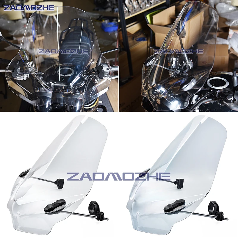 Мотоциклов Регулируемая ветер Экран лобовое стекло для Yamaha MT03 MT25 MT07 FZ07 MT09 FZ09 FZ1 FZ8 YZF R6 SR400