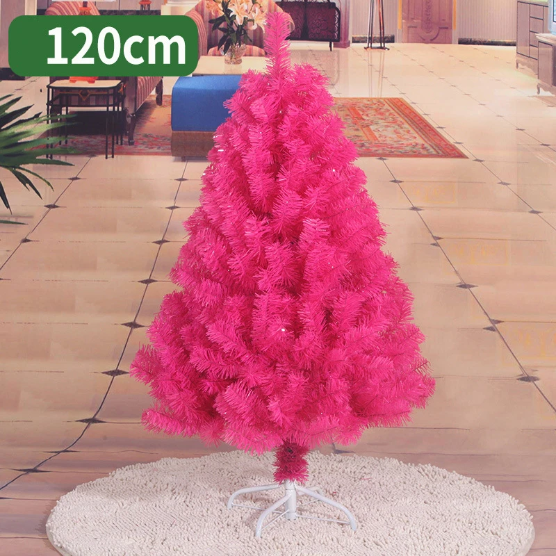120cm Christmas tree pink rose red artificial Christmas tree decorations Christmas decorations for home free shipping - Цвет: rose red