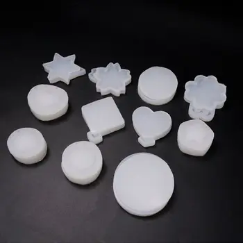 

DIY Crystal Drop Glue Sand Mold Star Round Jewelry Ornaments Pendant Silicone Epoxy Molds Jewerly Making Accessories