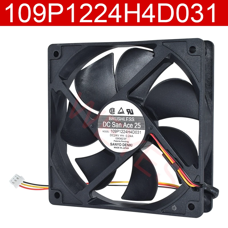 

Оригинальный для Sanyo Denki 109P1224H4D031 DC 24V 0.24A 120x120x25mm 3-сервера провода Охлаждающий вентилятор