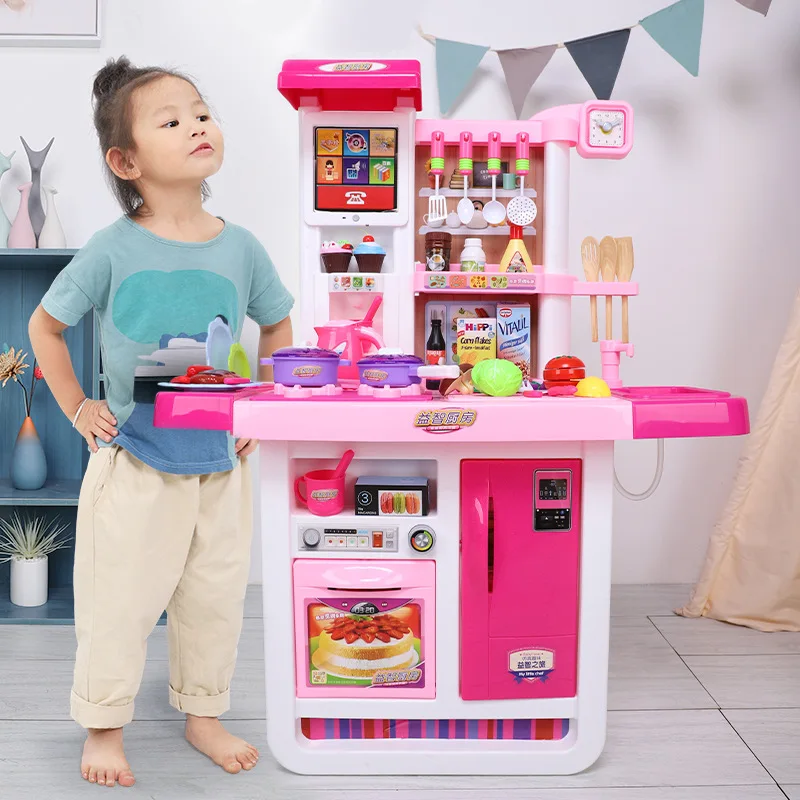 

Children Model Kitchenette Cook Toy Set Girls GIRL'S Baby Cooking Play House Kitchenware
