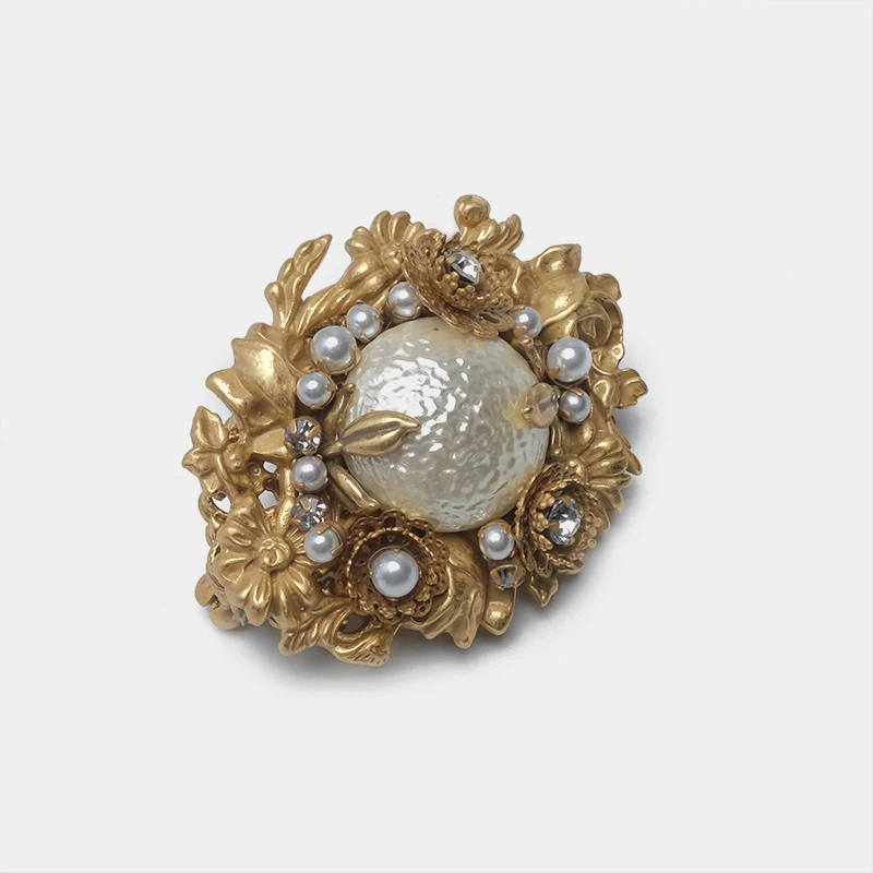 

Flower brooch Vintage court exquisite pearl brooch