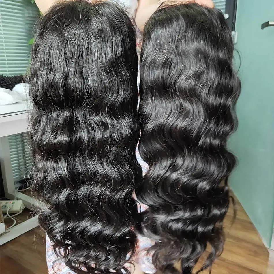 Halo парик тела Wave13x4 кружева спереди 8-34 дюймов не Реми малазийские человеческие волосы парики предварительно выщипанные волосы с детскими волосами