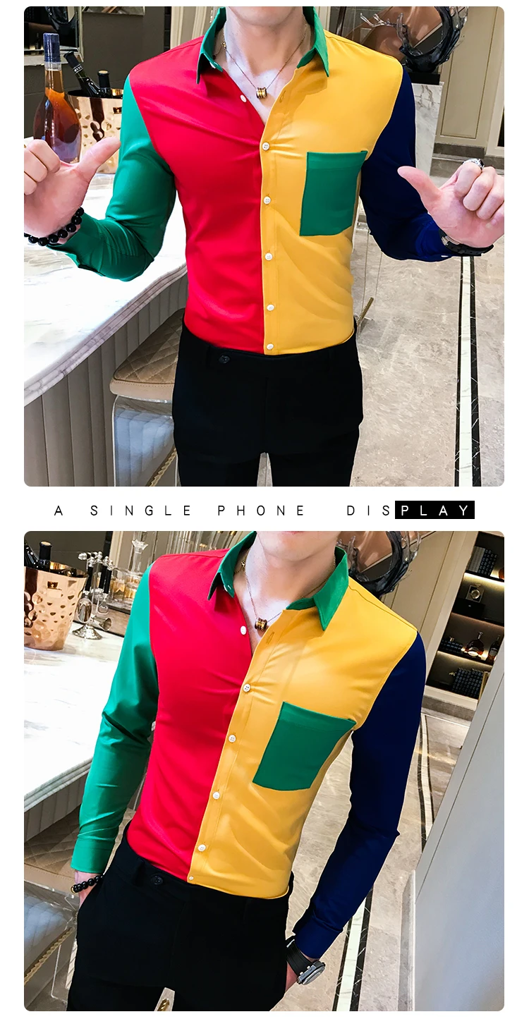 New Men's The club slim fit Leisure pure cotton long sleeve shirts/Male High quality pure cotton Hip hop style shirts S-3XL