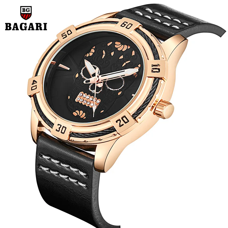 

2019 New Style Men Imported from Japan Movement Boutique Skull Waterproof Watch