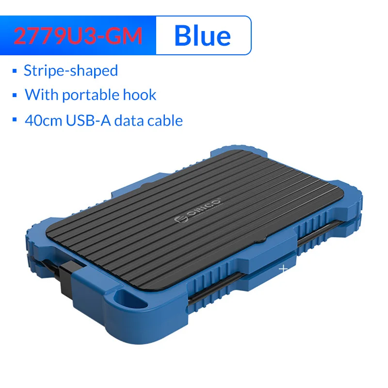ORICO 2,5 зашифрованный жесткий диск SATA для USB 3,0 HDD чехол UASP водонепроницаемый противоударный пылезащитный зашифрованный HDD коробка - Цвет: 2779U3-GM