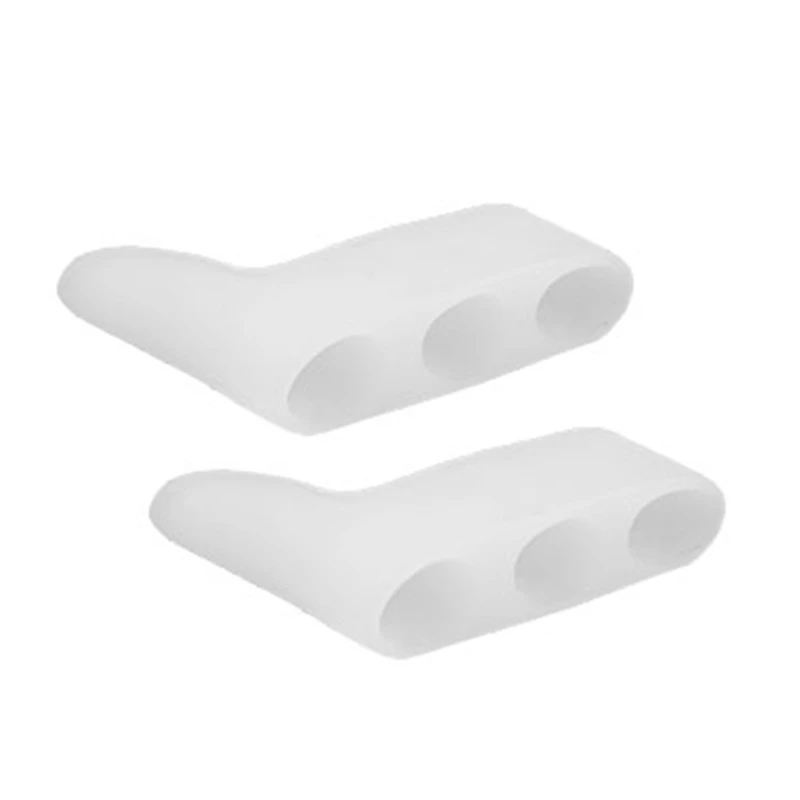 

Bunion Shield Gel Pinky Toe Separator Straightener Gel 3 Hole Bunionette Pads H55D