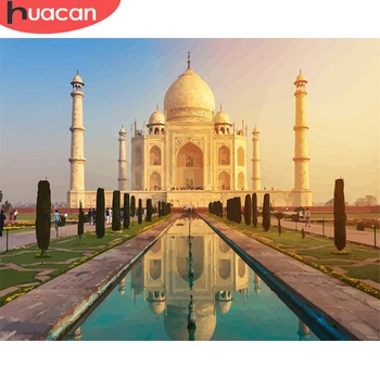 

HUACAN Paint By Numbers City Scenery Drawing On Canvas HandPainted Art Picture Kits DIY Gift Home Decoration