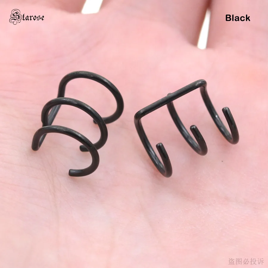 Серьги каффы для имитации пирсинга Oreja серьги подвески с клипсой не проколотых