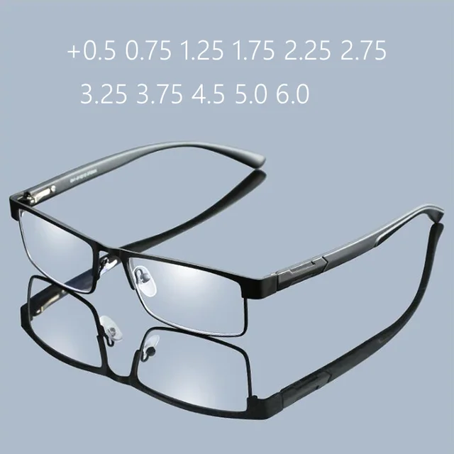 RBENN monture métallique hommes lunettes de lecture Vintage affaires hypermétropie lunettes mâle lecture lunettes + 1.25 1.75 2.75 3.75 5.0 6.0 1