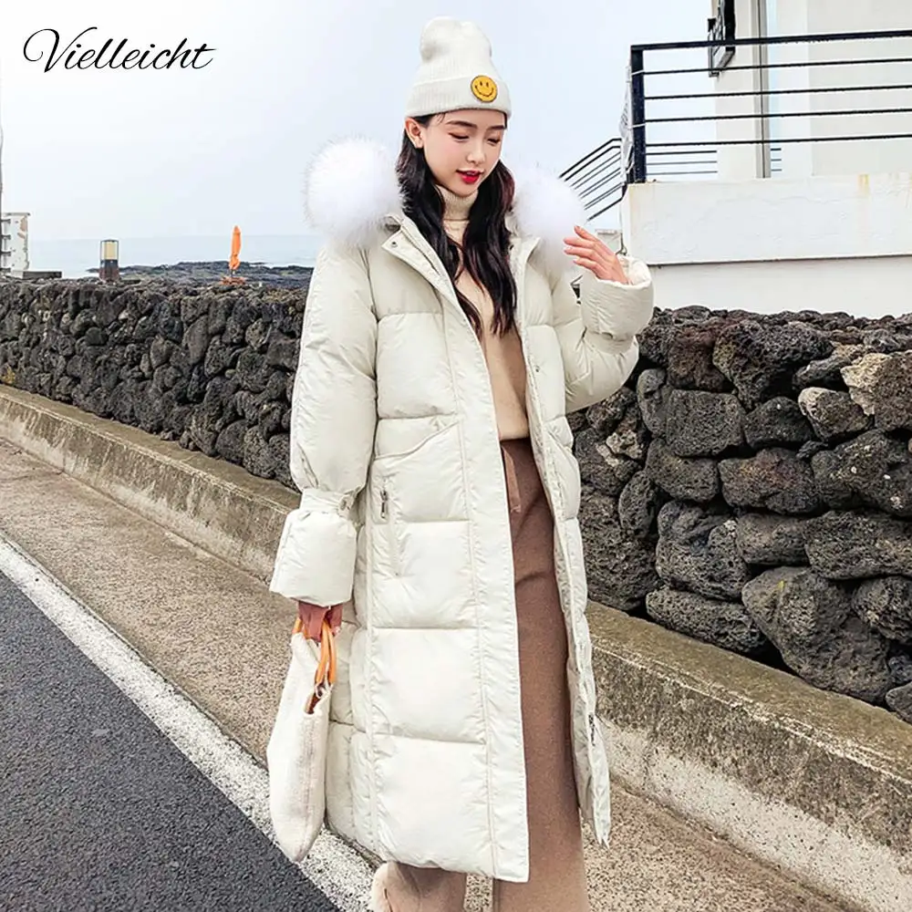 Vielleicht 2019 Новая модная зимняя куртка для женщин Большие размеры 3XL Для пуховое