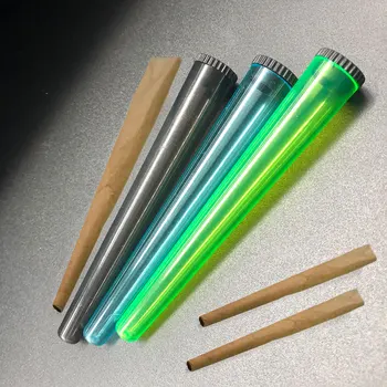 

1pc Transparent Cone Filler Cones Rolled Hemp Portable conical smoke pipe Plastic Joint Holder Doob Tube Tubes Pill Box