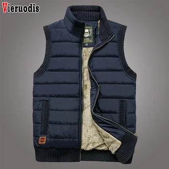

Male Waistcoat Multi Many Pocket Vest Winter Fleece Thick Warm Vest Newest Men Large Size 5XLCasual Outwear Sleeveless Jacket