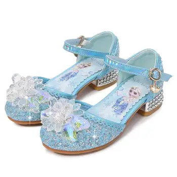 

Children Shoes Kids Girls Fashion Princess Spring Cute Elsa Sandals Chaussure Enfants flower lace Flat Party Elsa Shoes