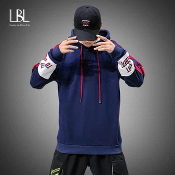 

LBL Hoodies Men Clothes Spring Autumn Long Sleeve Patchwork Sweatshirts Mens Women Streetwear Hoodie Unisex Hoody Man Clothing