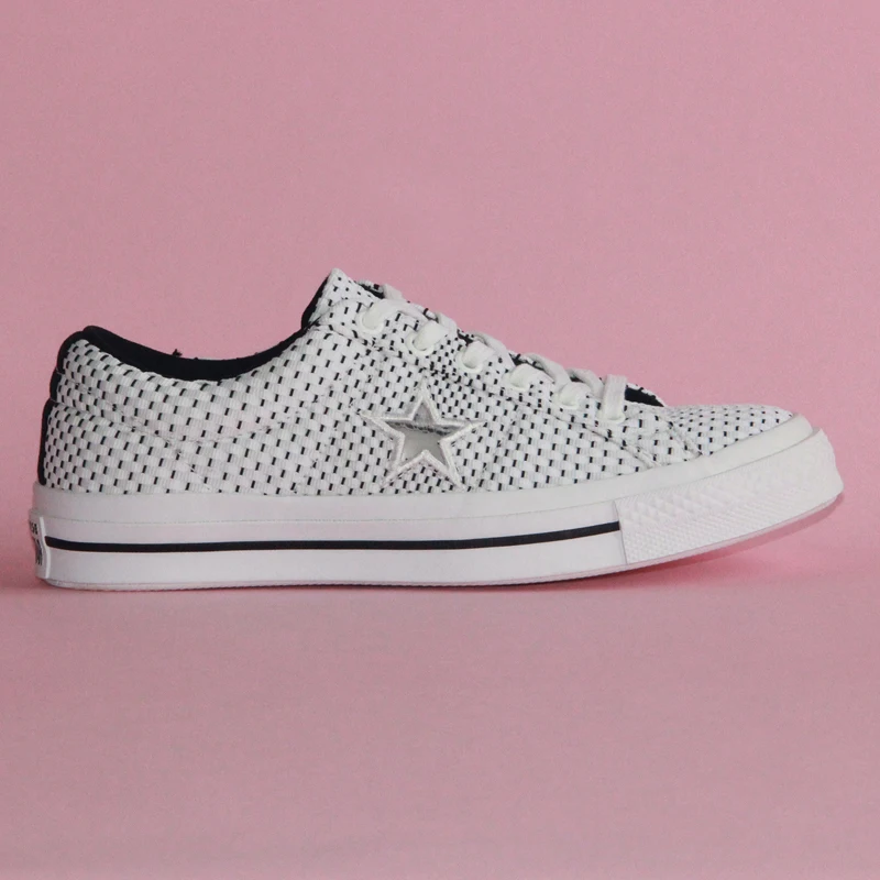 Converse Оригинальные кроссовки одного звезда тканые стиль для мужчин и женщин, кроссовки унисекс обувь для скейтборда, кроссовки 164605C