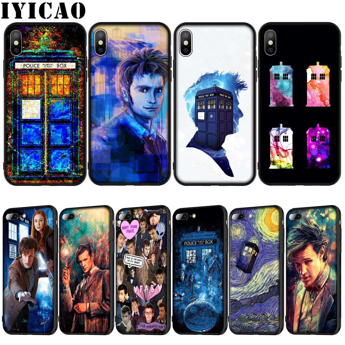 IYICAO Tardis Box Doctor who Soft Silicone Cover Case for iPhone 12 Mini XR X XS 11 Pro Max 10 6 6S 7 8 Plus 5S SE Phone | Мобильные