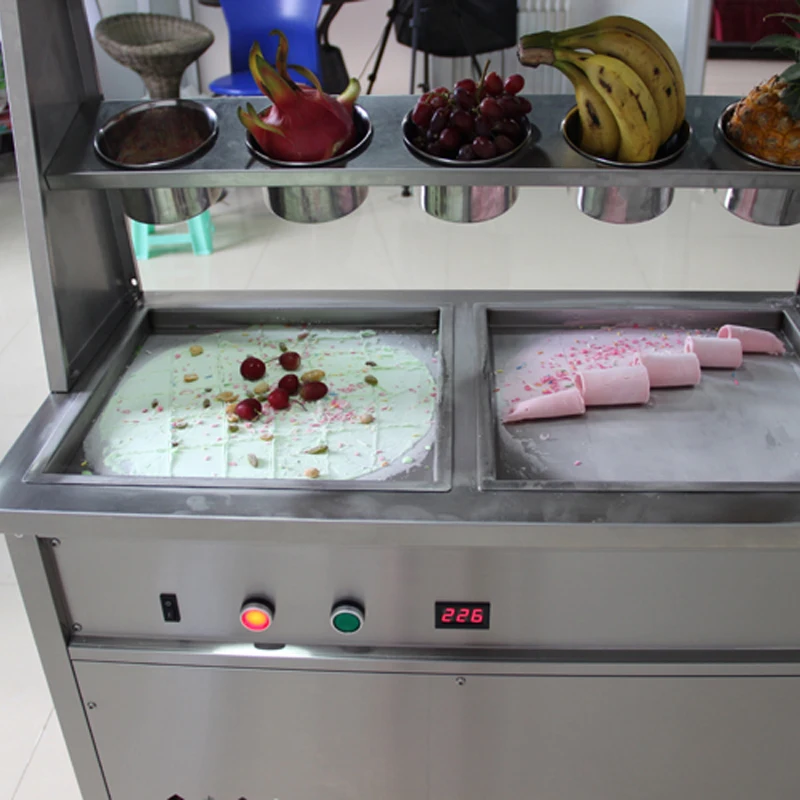 Ice cream machine CE Ice cream machine ice cream, stainless steel pan fried ice