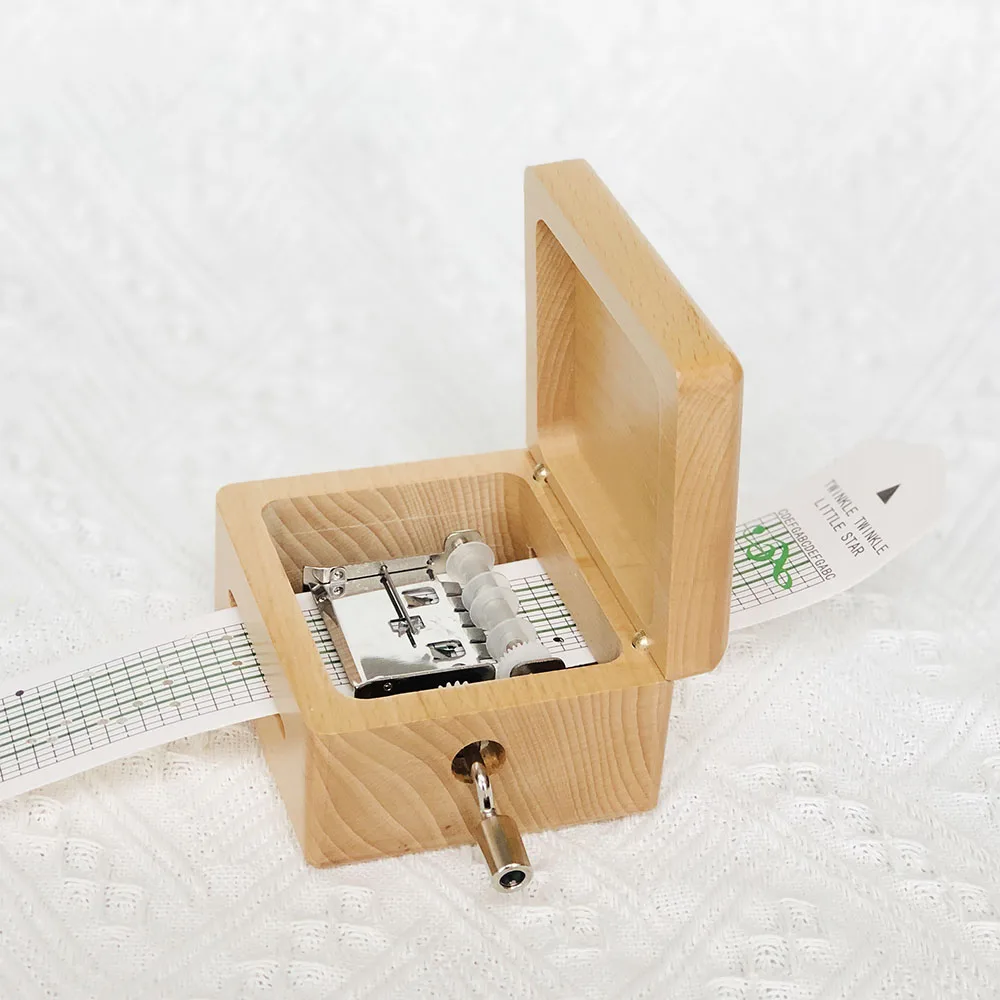 

Customized Photo Note Paper Tape, Hand crank Music Box, Gift for Lovers, Customized Photo, 15 Note