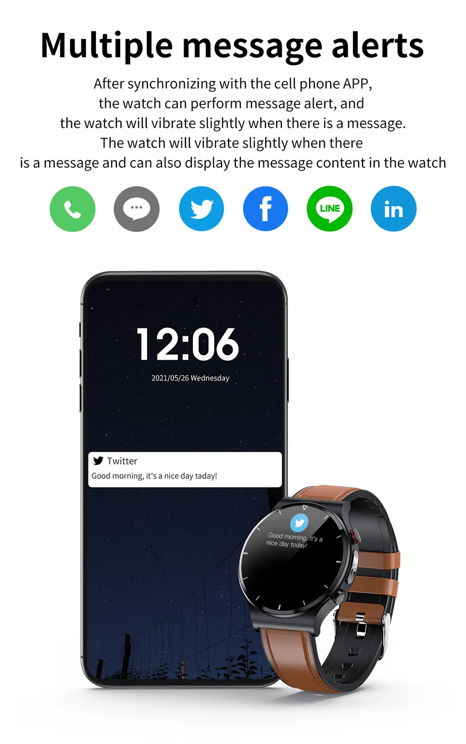 2022 Thermometer Smart Watch 360*360 HD Full Touch Screen ECG Heart Rate Monitor Blood Oxygen Sports Smartwatch Weather Forecast