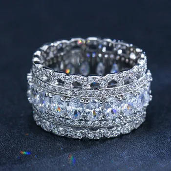 

Micro Pave AAA Zircon Full Crystals New Trendy Engagement Design Hot Sale Rings for Women Elegant Rings Female Wedding Jewelry