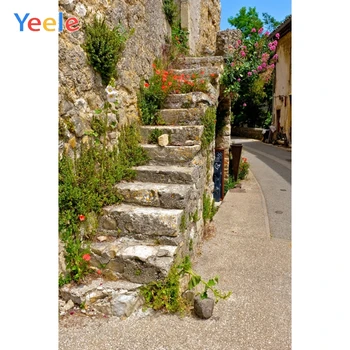 

Yeele Countryside Stone Stairs House Flowers Scenic Photography Backgrounds Customized Photographic Backdrops For Photo Studio