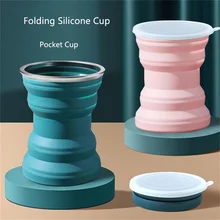 

Folding Silicone Portable Tea Cup Foldable Reusable Water Bottle Coffee Cup Tour Camp Telescopic Sport Travel Ecofriendly Mugs