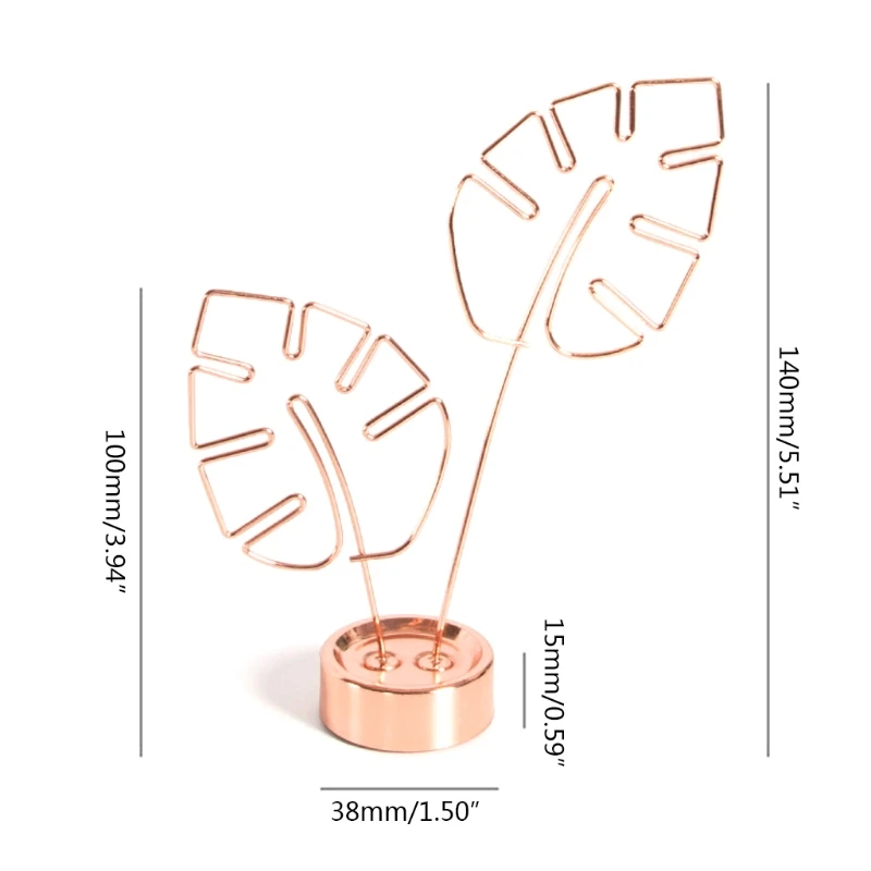 Leaf-shaped Hollow Photo Clip Place Card Holders Table Number Stand Table Card Clip for Weddings Party Restaurants Banquet Home 6