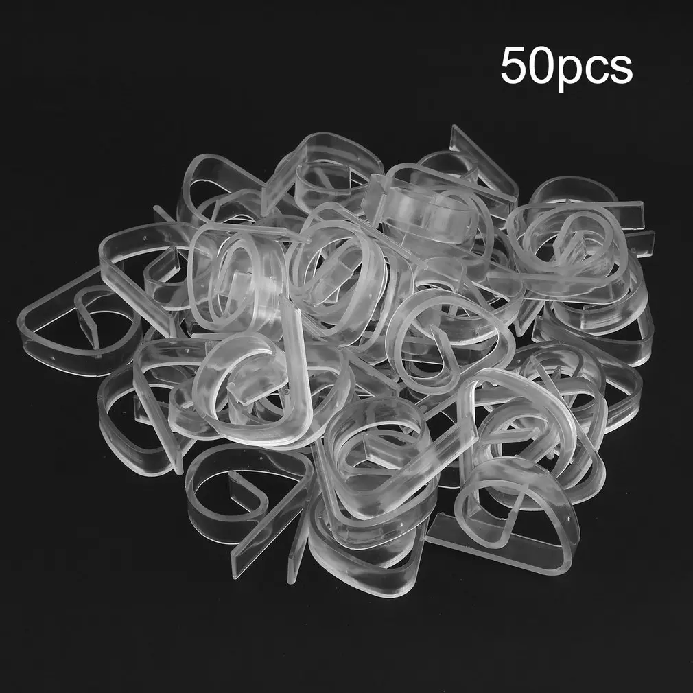 

50PCS/lot Clear Plastic Tablecloth Clips Tables Cover Holder Cloth Clamps Useful Clips for Party Picnic Wedding Prom Supplies