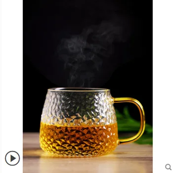 

Glass Cup Heat-resistant Drinks Glasses Transparent Office Glass Cups Personalized Glass Cups for Coffee Colored Juice Mug