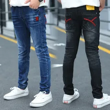 Джинсовые брюки для мальчиков-подростков г., стиль, весенне-осенняя одежда для детей, штаны для мальчиков от 1112 до 10 лет