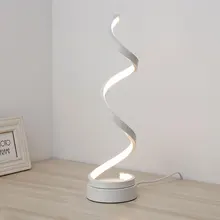 Светодиодная настольная лампа с евро вилкой книжная лампа современный креативный спираль дизайн книжная лампа для чтения прикроватный светильник лампа для чтения прикроватная лампа