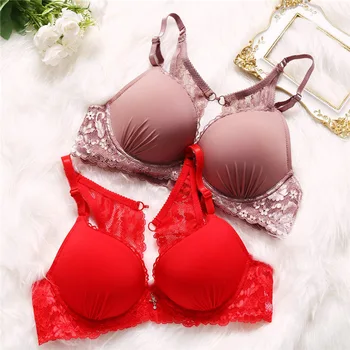 

Lace Push Up Bra Women Sexy Brassiere Bras for Female Lingerie Underwear Floral Bralette Back Beauty Big Cup Plus Size Bra