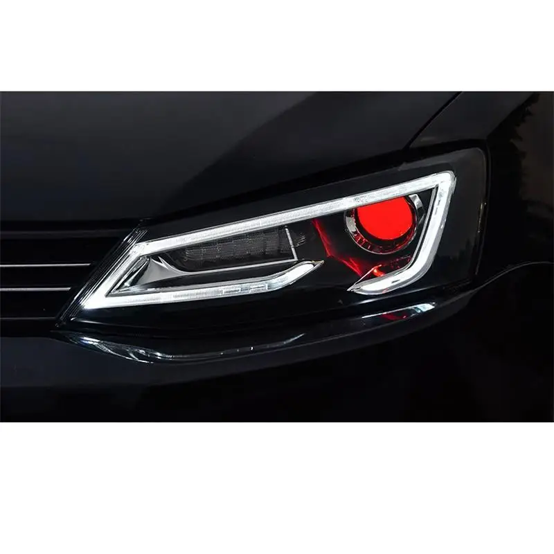 Автомобильные ходовые части Neblineros Para автомобильные Drl светодиодные фары автомобильные фары в сборе 12 13 14 15 16 17 для Volkswagen Sagitar
