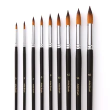 27 шт./лот гуашь масляная кисть для рисования детский веер в форме нейлоновых волос Деревянная Ручка Кисть для рисования кисти для рисования товары для рукоделия