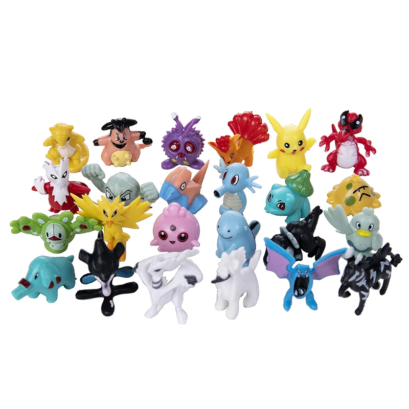 Pokemon Figures Model Lot Bulk Buy 24-144Pcs Different Styles Pikachu Anime Figure Dolls Kawaii Toys Gift Birthday Kids Give Bag 8