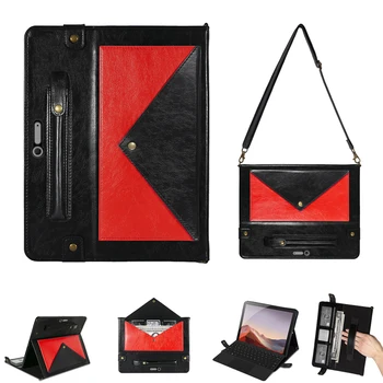 

For Microsoft Surface Pro4 Pro 5 Ladies Shoulder Bag Leather Case Fashion Handheld Wallet Smart Cover for Surface Pro 6 7 12.3"