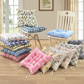 

1 Seat cushion 40x40cm for New Plain Seat Pad Dining Room Garden Kitchen Chair Cushions Tie On for chairs, patio, home washable