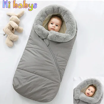 

Baby Stroller Sleeping Bag Winter Warm Envelopes For Newborn Thicken Stroller Sleepsacks Infant Windproof Envelopes Sleep Sack