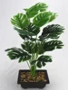 Artificial Plants Green Palm Leaves Monstera Home Garden Living Room Bedroom Balcony Decoration Tropical Plastic Fake Plant Long ► Photo 3/6