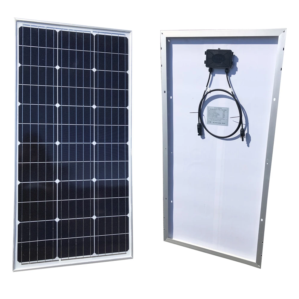 Whole Sale Solar Panel 100W 200W12V Temper Glass Panel Solar With 156mm*156mm Monocrystalline